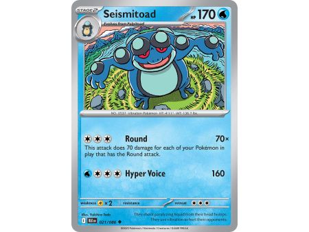 Seismitoad (Uncommon) – Black Bolt SV10.5 | Carta POKEMON en México