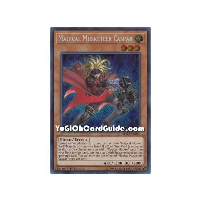 Magical Musketeer Caspar (Secret Rare) – Spirit Warriors | Carta YUGIOH en México
