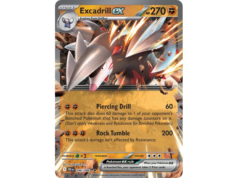 Excadrill ex (Double Rare) – Black Bolt SV10.5 | Carta POKEMON en México