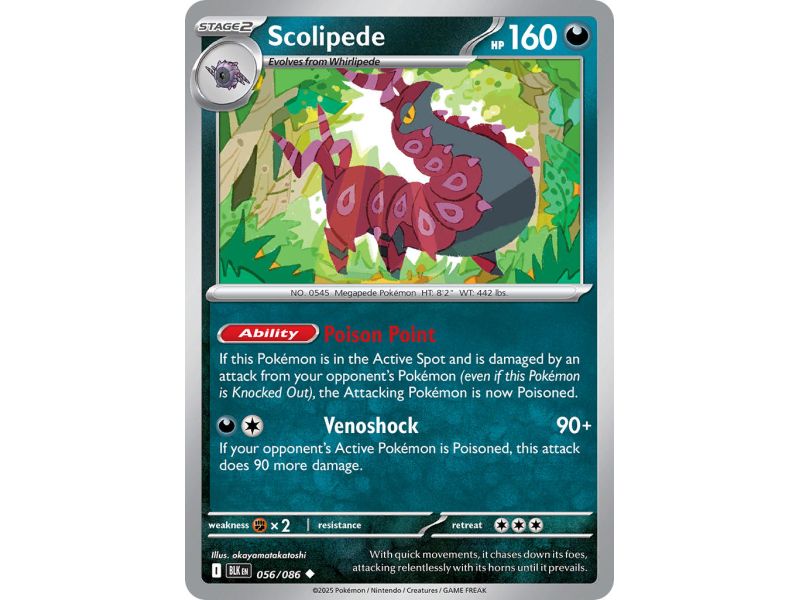 Scolipede (Uncommon) – Black Bolt SV10.5 | Carta POKEMON en México