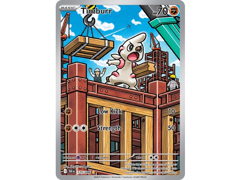 Timburr (Illustration Rare) – Black Bolt SV10.5 | Carta POKEMON en México