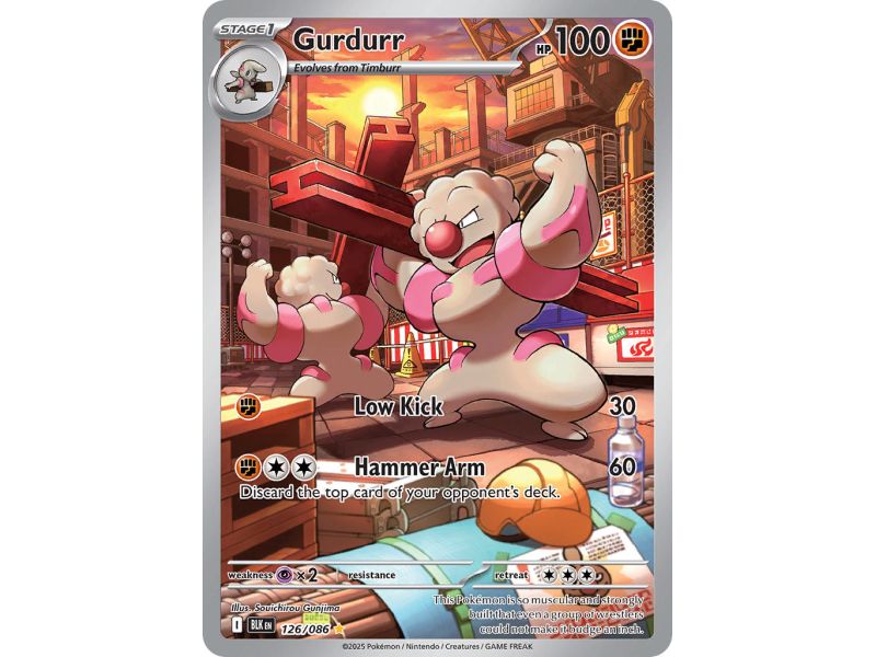 Gurdurr (Illustration Rare) – Black Bolt SV10.5 | Carta POKEMON en México