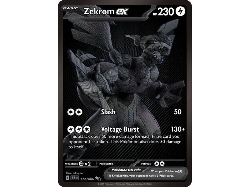 Zekrom ex (Black White Rare) – Black Bolt SV10.5 | Carta POKEMON en México