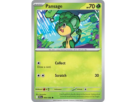 Pansage (Common/Reverse Holofoil) – Black Bolt SV10.5 | Carta POKEMON en México