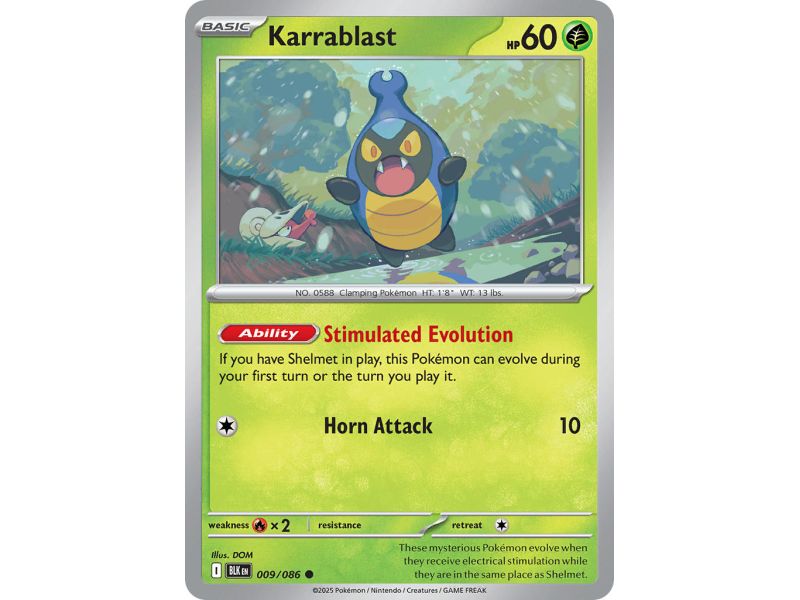 Karrablast (Common/Reverse Holofoil) – Black Bolt SV10.5 | Carta POKEMON en México