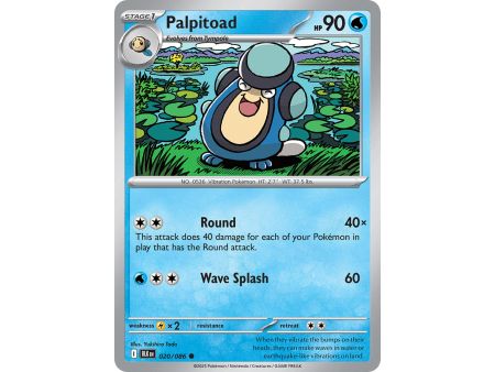 Palpitoad (Common/Reverse Holofoil) – Black Bolt SV10.5 | Carta POKEMON en México
