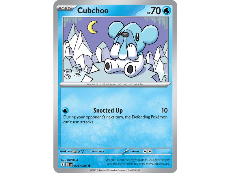 Cubchoo (Common/Reverse Holofoil) – Black Bolt SV10.5 | Carta POKEMON en México