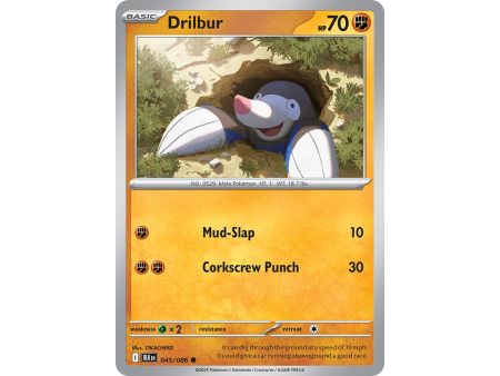Drilbur (Common/Reverse Holofoil) – Black Bolt SV10.5 | Carta POKEMON en México