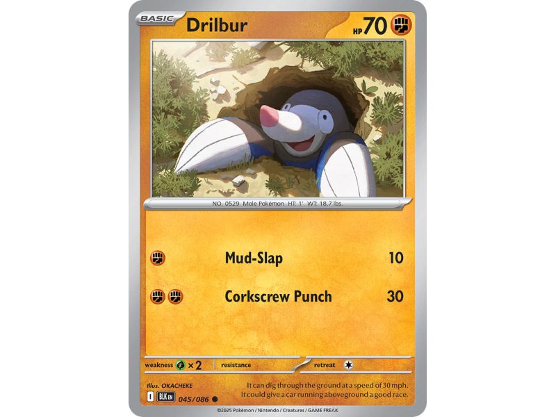 Drilbur (Common/Reverse Holofoil) – Black Bolt SV10.5 | Carta POKEMON en México