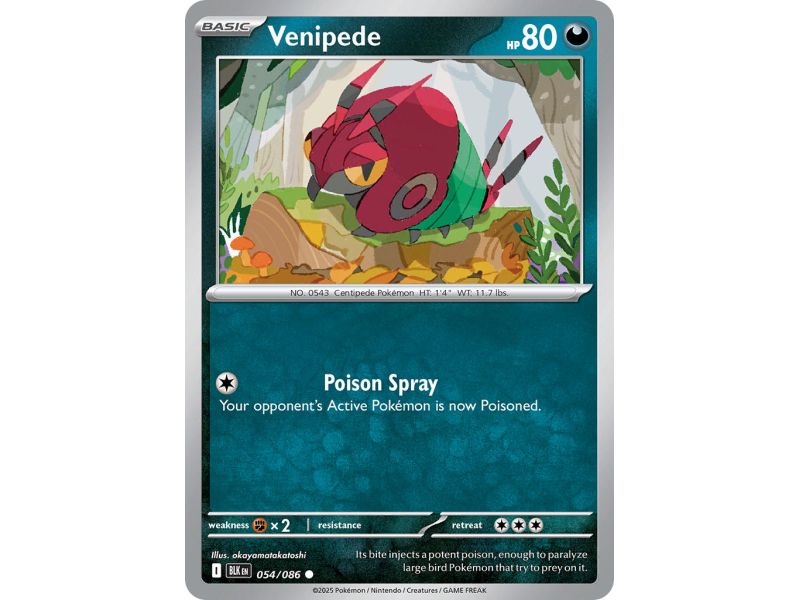 Venipede (Common/Reverse Holofoil) – Black Bolt SV10.5 | Carta POKEMON en México
