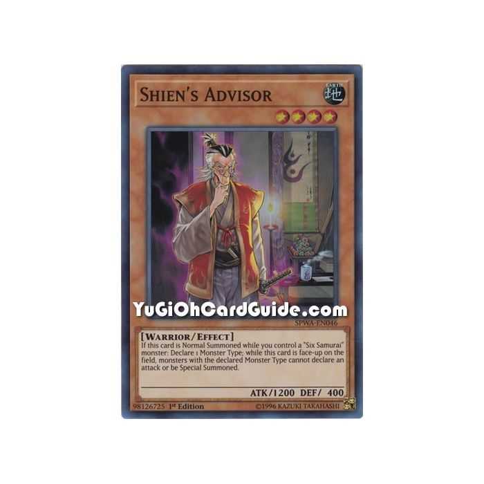 Shien's Advisor (Super Rare) – Spirit Warriors | Carta YUGIOH en México