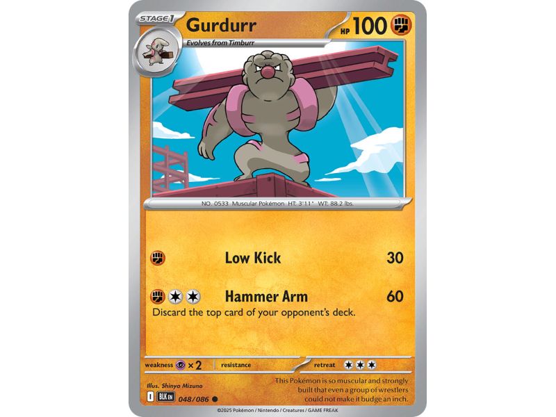 Gurdurr (Master Ball Pattern) – Black Bolt SV10.5 | Carta POKEMON en México