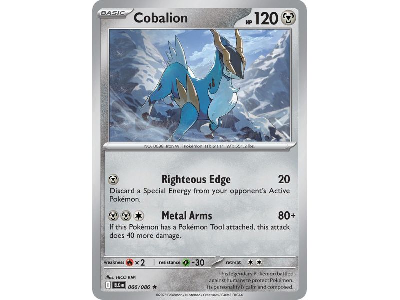 Cobalion (Master Ball Pattern) – Black Bolt SV10.5 | Carta POKEMON en México