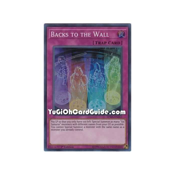 Backs to the Wall (Super Rare) – Spirit Warriors | Carta YUGIOH en México