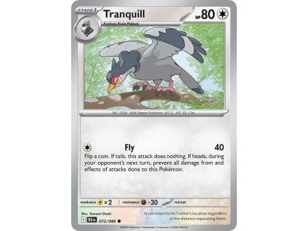 Tranquill (Master Ball Pattern) – Black Bolt SV10.5 | Carta POKEMON en México