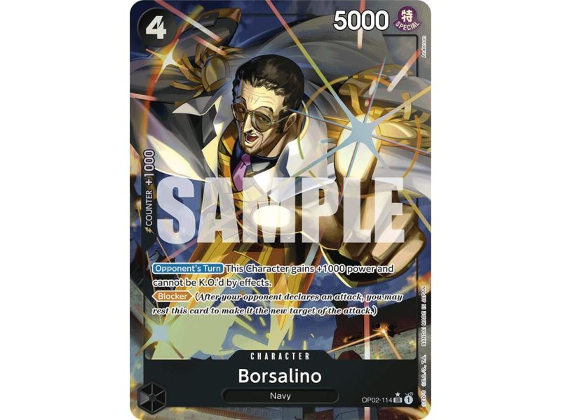 Borsalino (Alternate Art) (PRB-01) – OP2 Paramount War | Carta ONE PIECE en México