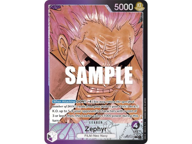 Zephyr (Alternate Art) – OP2 Paramount War | Carta ONE PIECE en México