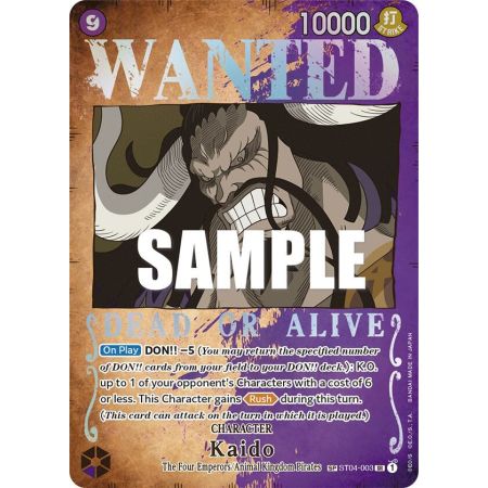 Kaido (Wanted Poster) – OP3 Pillars of Strength | Carta ONE PIECE en México