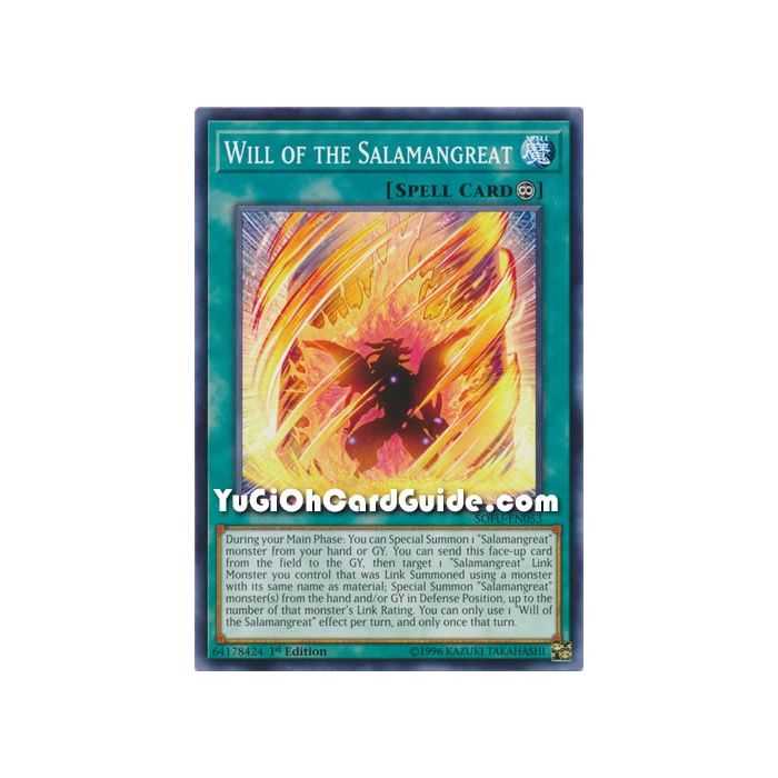 Will of the Salamangreat (Common) – Soul Fusion | Carta YUGIOH en México