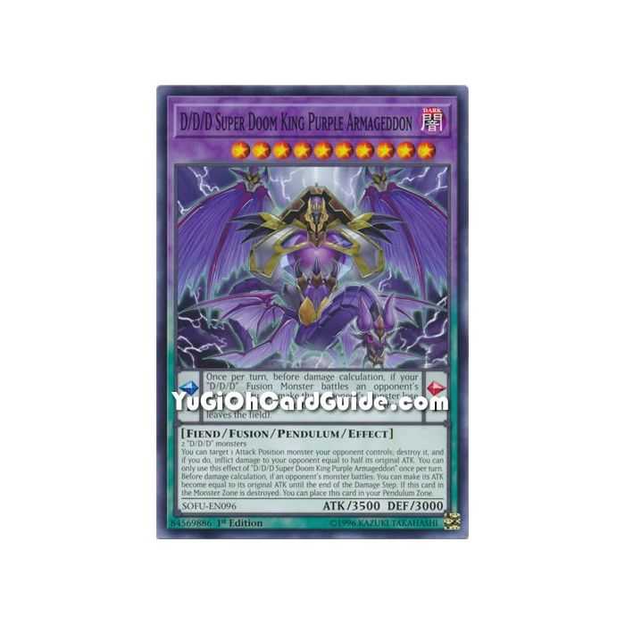 D/D/D Super Doom King Purple Armageddon (Common) – Soul Fusion | Carta YUGIOH en México