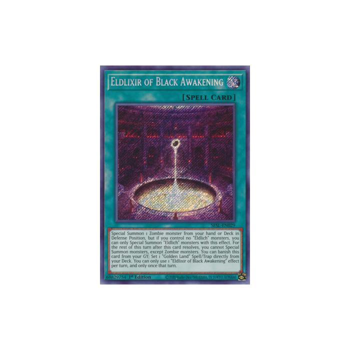 Eldlixir of Black Awakening (Secret Rare) – Secret Slayers | Carta YUGIOH en México
