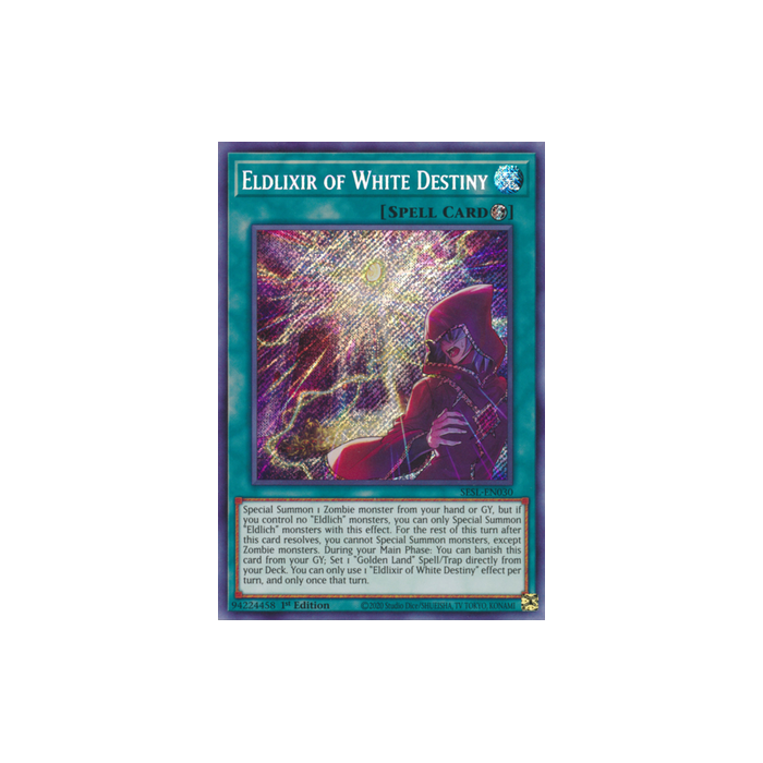 Eldlixir of White Destiny (Secret Rare) – Secret Slayers | Carta YUGIOH en México