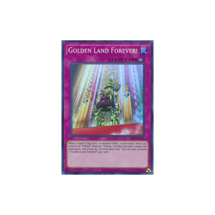 Golden Land Forever! (Super Rare) – Secret Slayers | Carta YUGIOH en México