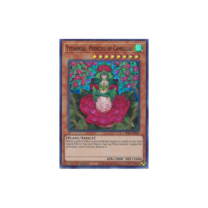 Tytannial, Princess of Camellias (Super Rare) – Secret Slayers | Carta YUGIOH en México