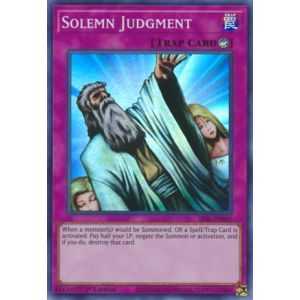 Solemn Judgment (Super Rare) – Secret Slayers | Carta YUGIOH en México