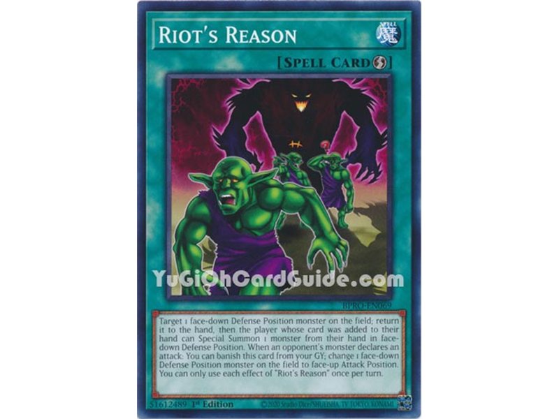 Riot's Reason (Common)