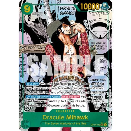 Dracule Mihawk (Manga) – OP14 The Azure Sea's Seven | Carta ONE PIECE en México