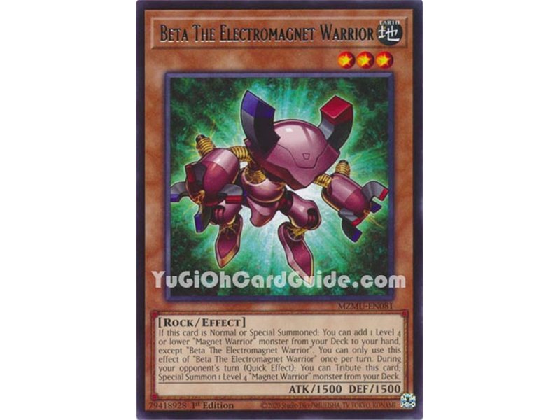 Beta The Electromagnet Warrior (Rare)