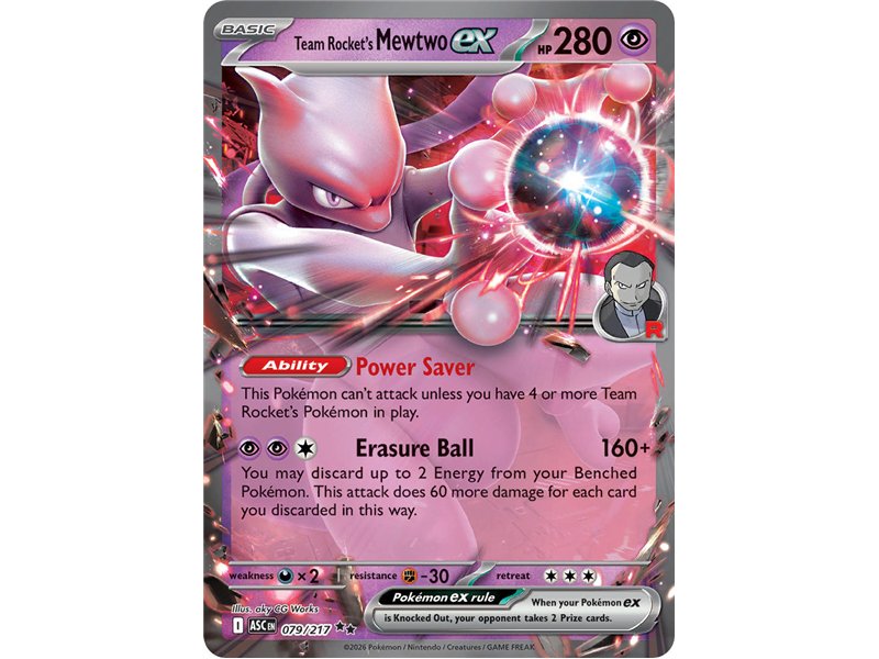 Team Rocket's Mewtwo ex (Double Rare)