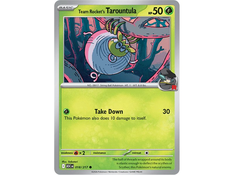 Team Rocket's Tarountula (Common/Reverse Holofoil)