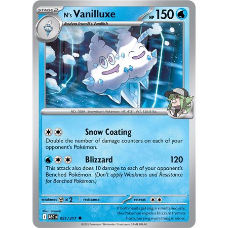 N's Vanilluxe (Uncommon/Reverse Holofoil)