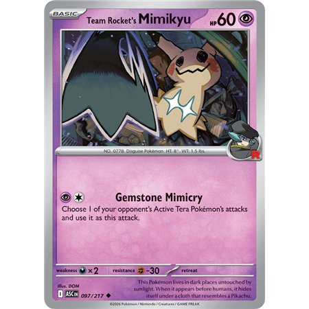 Team Rocket's Mimikyu (Uncommon/Reverse Holofoil)