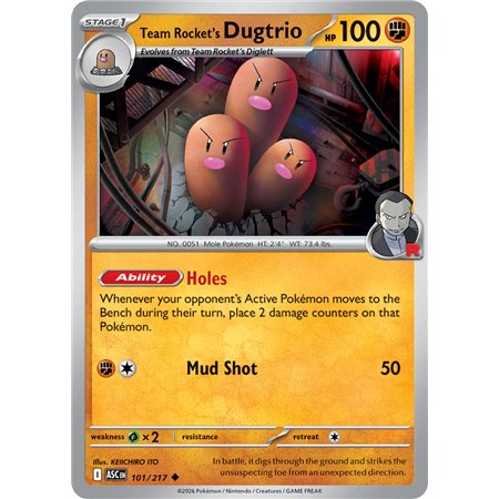 Team Rocket's Dugtrio  (Uncommon/Reverse Holofoil)