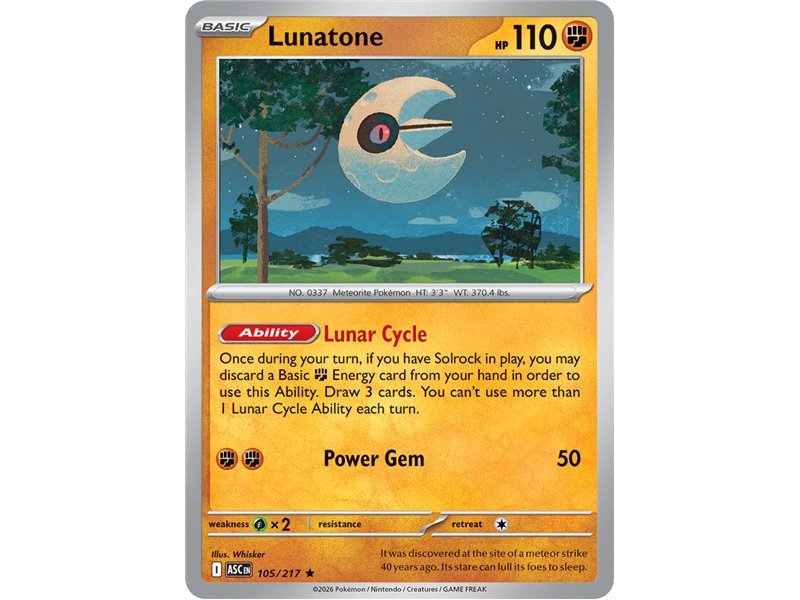 Lunatone (Rare/Reverse Holofoil)