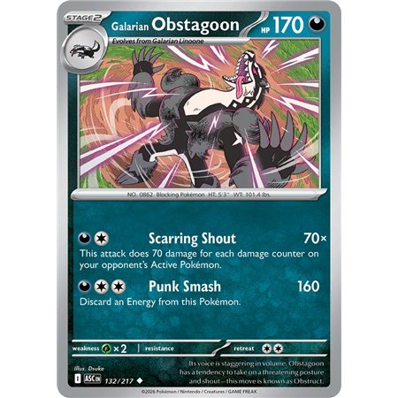 Galarian Obstagoon (Uncommon/Reverse Holofoil)
