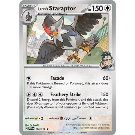 Larry's Staraptor (Rare/Reverse Holofoil)