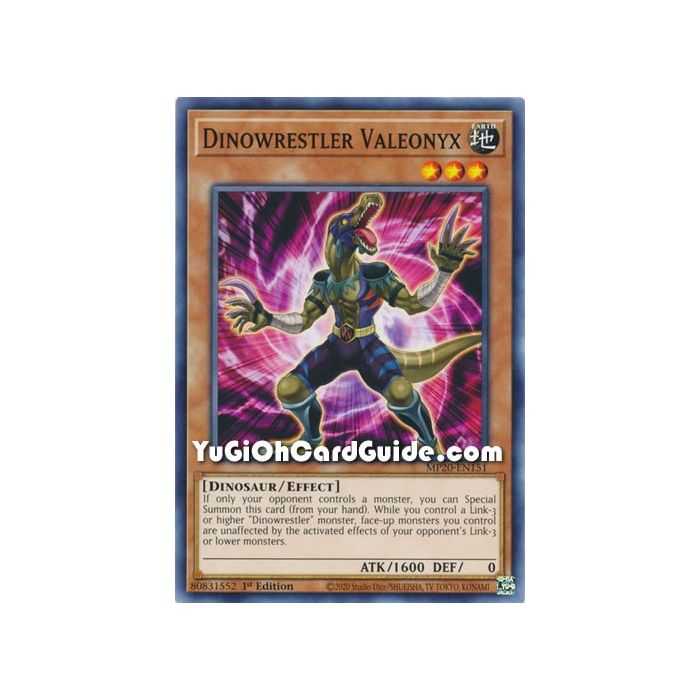 Dinowrestler Valeonyx – 2020 Tin of Lost Memories | Carta YUGIOH en México