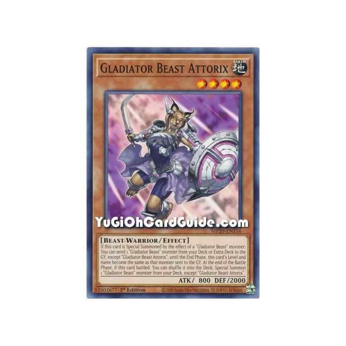 Gladiator Beast Attorix (Common) – 2020 Tin of Lost Memories | Carta YUGIOH en México