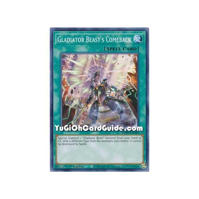 Gladiator Beast's Comeback (Common) – 2020 Tin of Lost Memories | Carta YUGIOH en México
