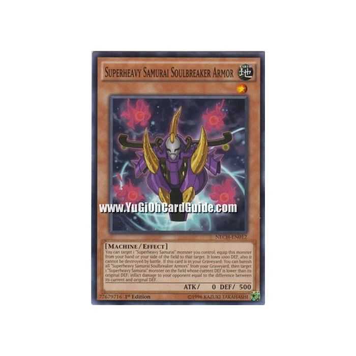 Superheavy Samurai Soulbreaker Armor (Common) – The New Challengers | Carta YUGIOH en México