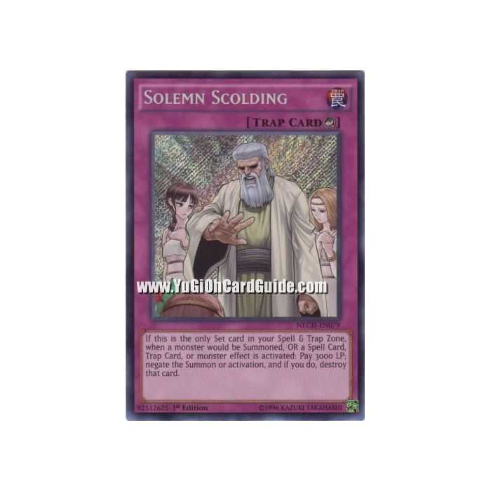 Solemn Scolding (Secret Rare) – The New Challengers | Carta YUGIOH en México