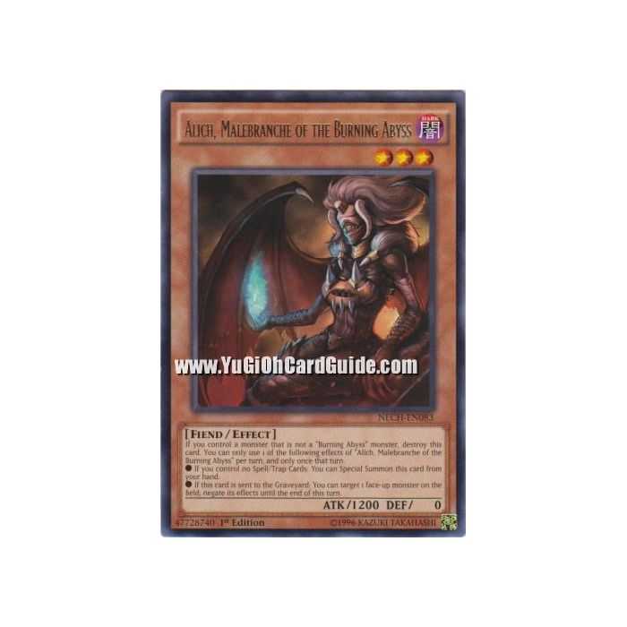 Alich, Malebranche  of the Burning Abyss (Rare) – The New Challengers | Carta YUGIOH en México