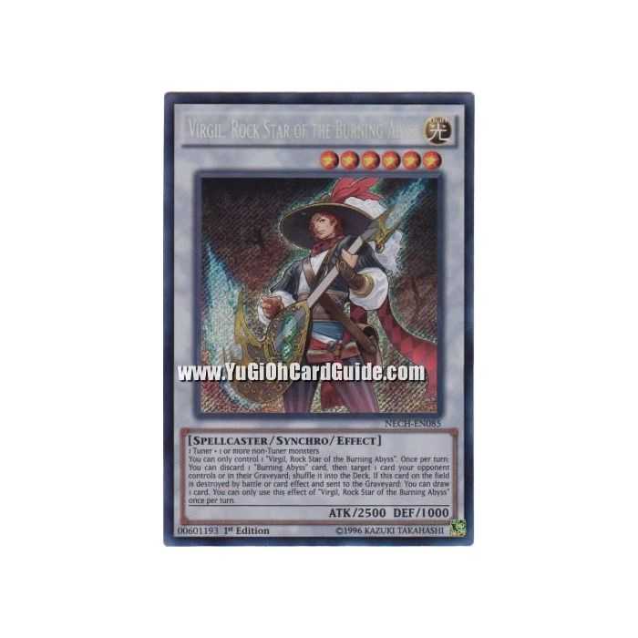 Virgil, Rock Star of the Burning Abyss (Secret Rare) – The New Challengers | Carta YUGIOH en México