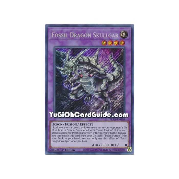 Fossil Dragon Skullgar (Secret Rare) – Battles of Legend Armageddon | Carta YUGIOH en México