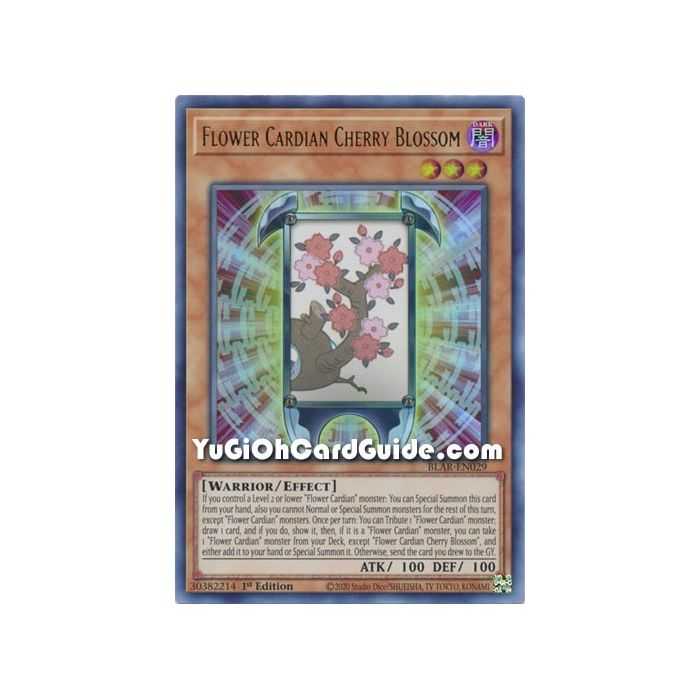 Flower Cardian Cherry Blossom (Ultra Rare) – Battles of Legend Armageddon | Carta YUGIOH en México
