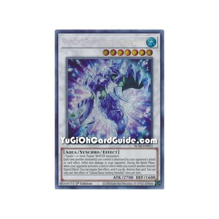 Glacial Beast Iceberg Narwhal (Secret Rare) – Battles of Legend Armageddon | Carta YUGIOH en México